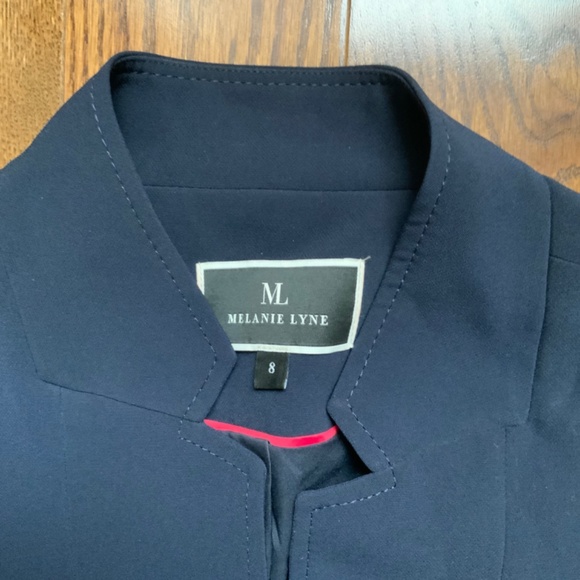 MELANIE LYNE Blazer Navy Blue. Size 8. - Picture 2 of 7